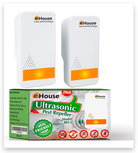 eHouse BH-3 Ultrasonic Pest & Roach Repellent
