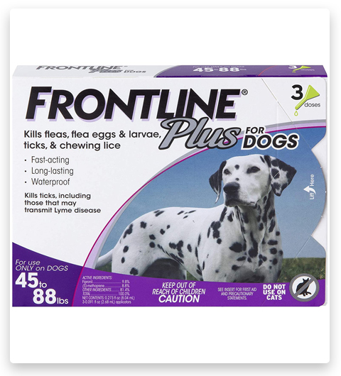 FRONTLINE Plus Flea and Tick Treatment Flea Control for Large Dogs