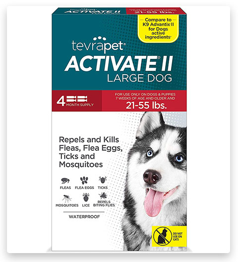 TevraPet Activate II Flea and Tick Prevention for Large Dogs
