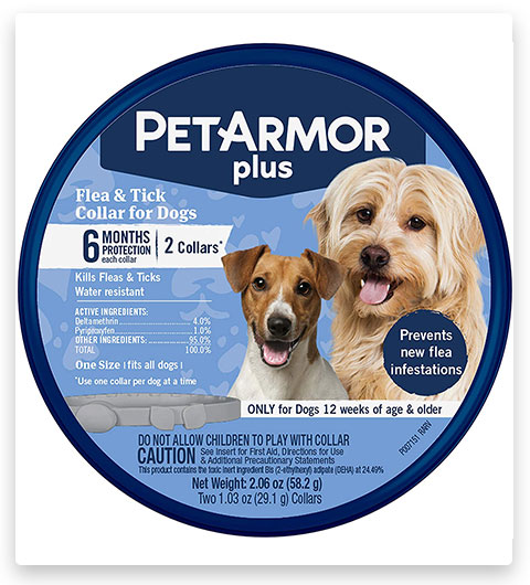 Collar antipulgas y antigarrapatas para perros PetArmor Plus