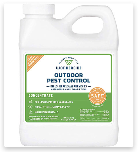 Wondercide - EcoTreat Spray concentrado para el control de plagas en exteriores con aceites esenciales naturales