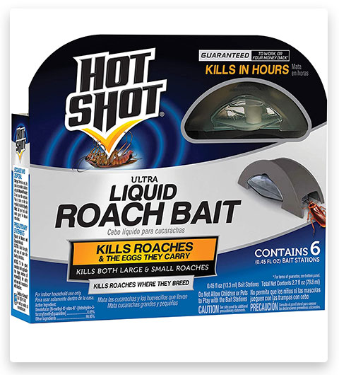 Hot Shot Ultra Liquid Roach Bait, Quick Kill Formula Insecticides For Roaches