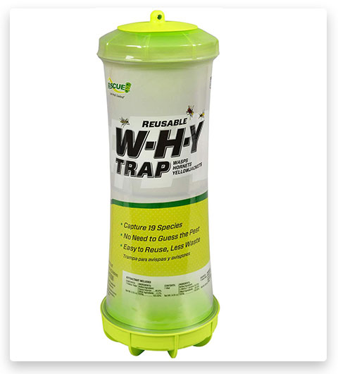 RESCUE! WHY Trap for Wasps, Hornets, & Yellowjackets – Hanging Outdoor Wasp Bait Trap