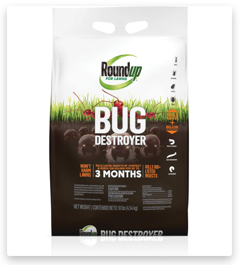 Roundup for Lawns Bug Destroyer - Tue les fourmis, les araignées, les puces, les larves et les tiques pendant 3 mois.