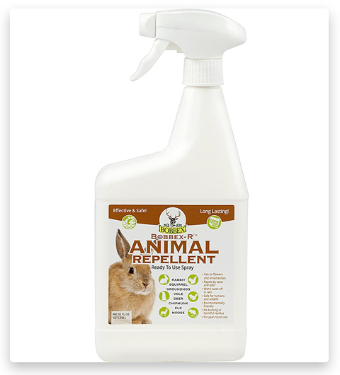 Repellente per animali - Spray repellente per conigli, scoiattoli e scoiattoli per esterni Bobbex