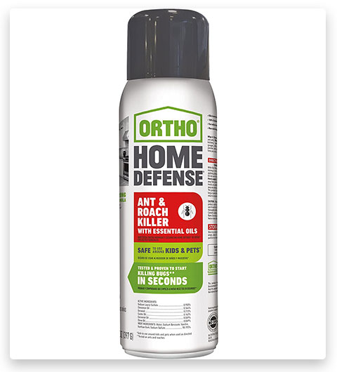 Ortho Home Defense Mata Hormigas y Cucarachas con Aceites Esenciales Aerosol para Hormigas