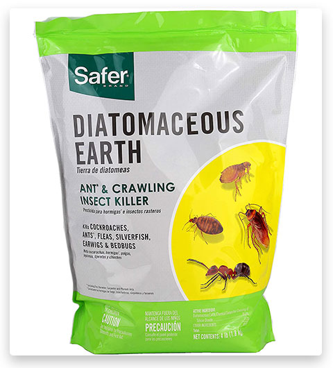 Safer Diatomaceous Earth-Asesino de pulgas, hormigas e insectos rastreros