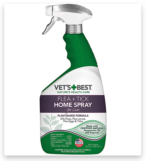 Vet's Best Spray antipulci domestico e antizecche per gatti