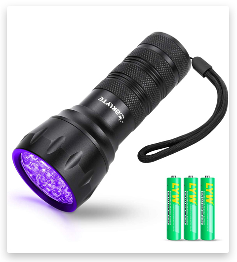 Waklyte Luz Negra, Mini Linterna UV, Detector de Luz Negra Ultravioleta para Orina de Perro, Manchas de Mascotas y Chinches 
