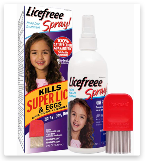 Licefreee Spray, Head Lice Treatment for Kids and Adults