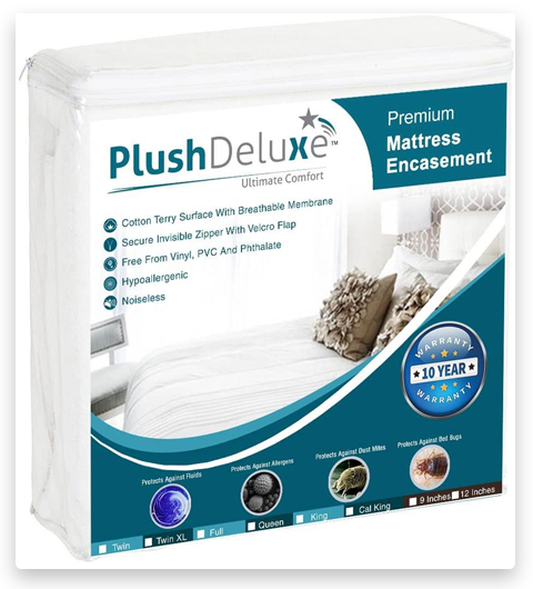 Funda de colchón con cremallera PlushDeluxe Premium