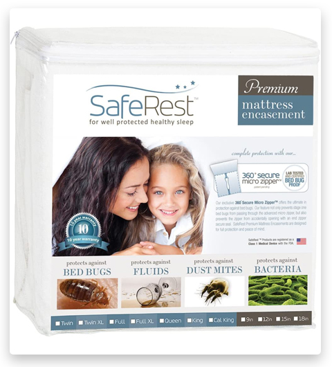 SafeRest Premium - Custodia per materasso con zip 