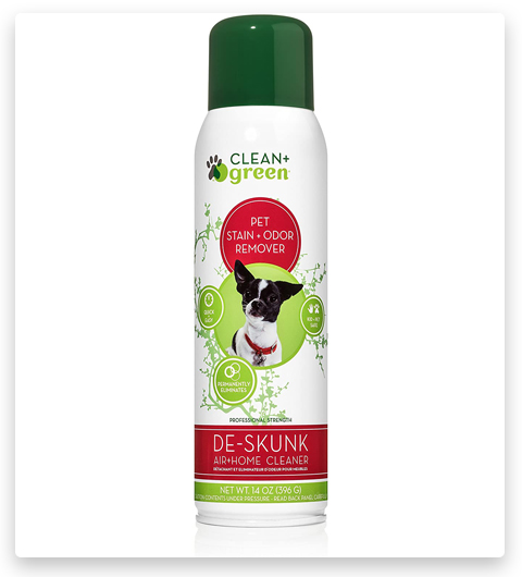 Clean+Green Professional Strength DeSkunk Odor Eliminator Skunk Remover for Dogs