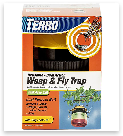 Terro Piège à guêpes et mouches réutilisable pour abeilles de charpente