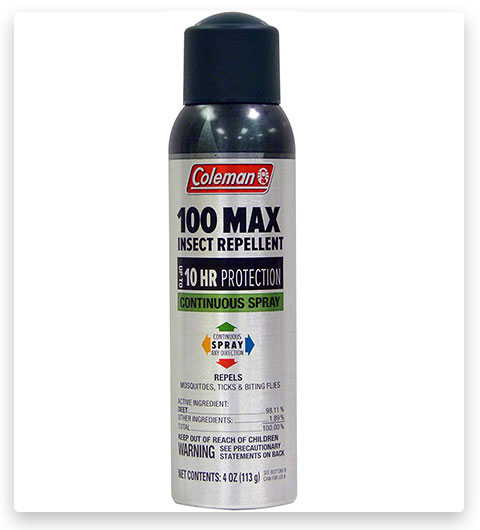 Coleman 100 Max 100% DEET Insect Tick Repellent Spray