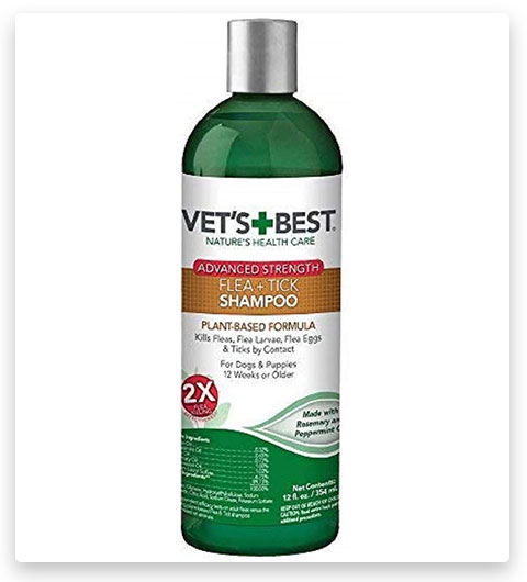 Vet's Best Flea and Tick Advanced Strength Natural Flea Killer Dog Shampoo