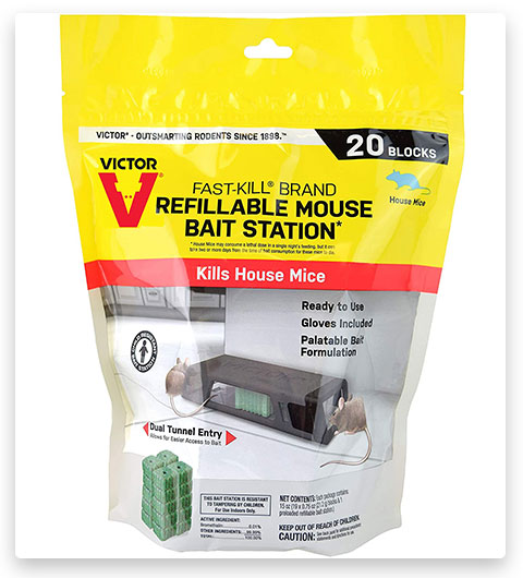 Victor M923 Fast-Kill Brand Ready-to-Use Refillable Mouse Baits Station
