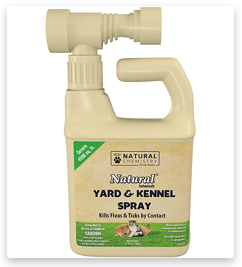 Spray antigarrapatas de química natural para el patio y la perrera