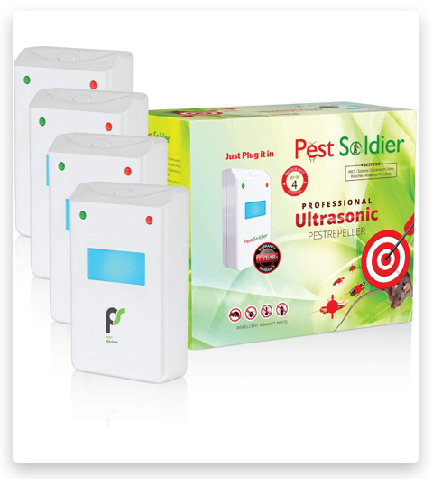 Pest Soldier Ultrasonic Pest Repeller Electronic Plug in