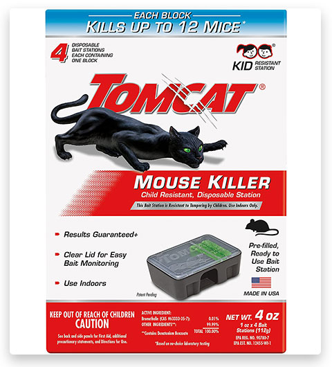 Tomcat Mouse Killer Refillable Mouse Bait Station for Indoor Use