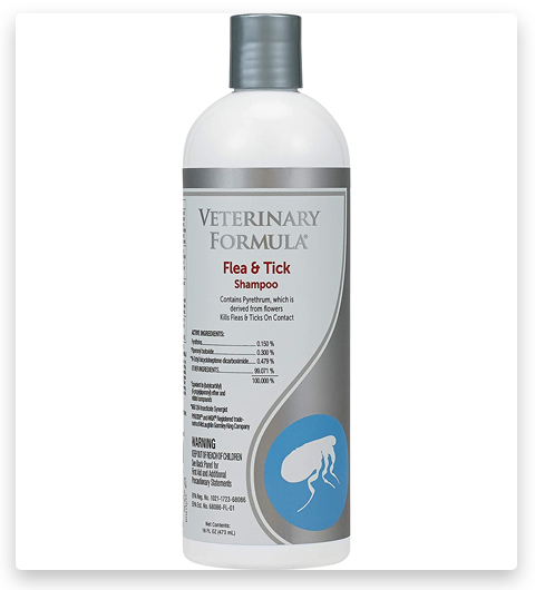 Veterinary Formula Clinical Care Flea and Tick Shampoo for Cats and Dogs