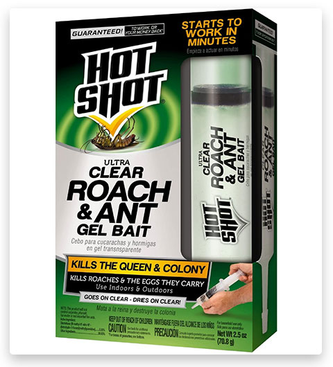 Gel d'appât pour fourmis et cafards Hot Shot Ultra Clear