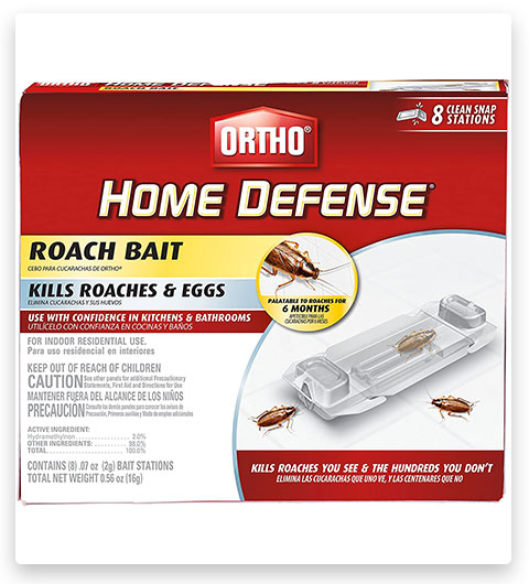 Ortho Defense Roach Bait tötet Kakerlaken und Eier