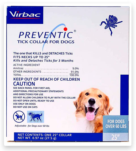 Collar antigarrapatas Virbac Preventic para perros