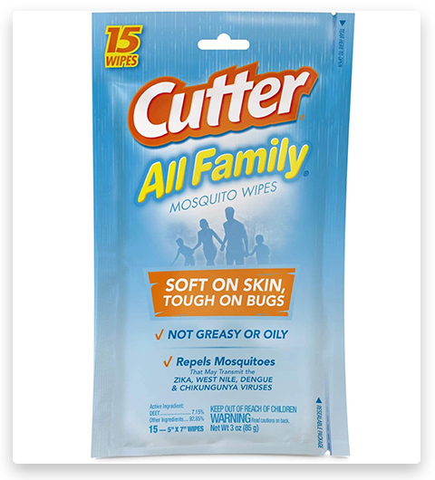 Cutter Family Mosquito Wipe