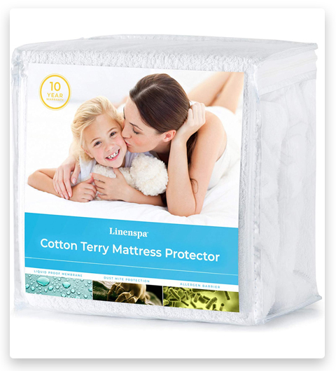 LINENSPA Cotton Terry Mattress Protection