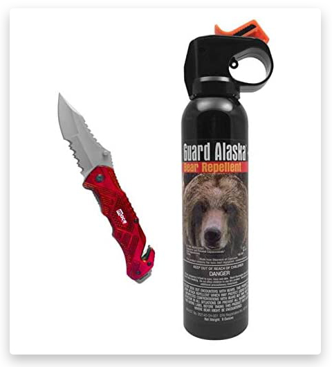 Kit de espray y cuchillo para osos de la marca Mace de GUARD ALASKA
