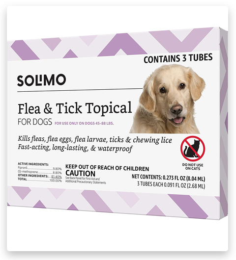Tratamiento tópico contra pulgas y garrapatas Solimo para perros