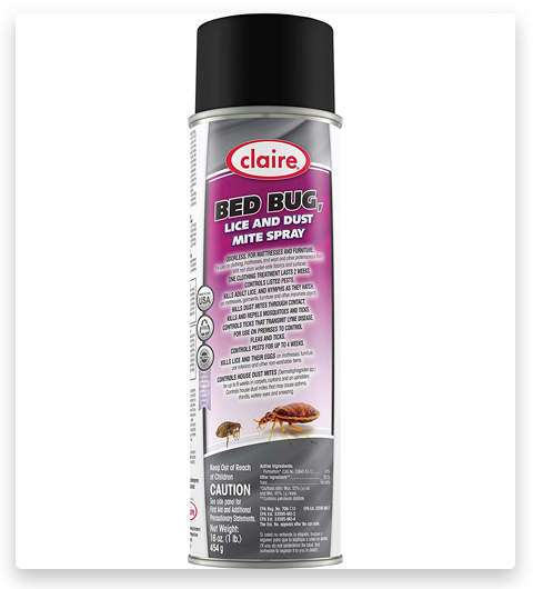 Claire Bed Bug Kiler Lice & Dust Mite Spray