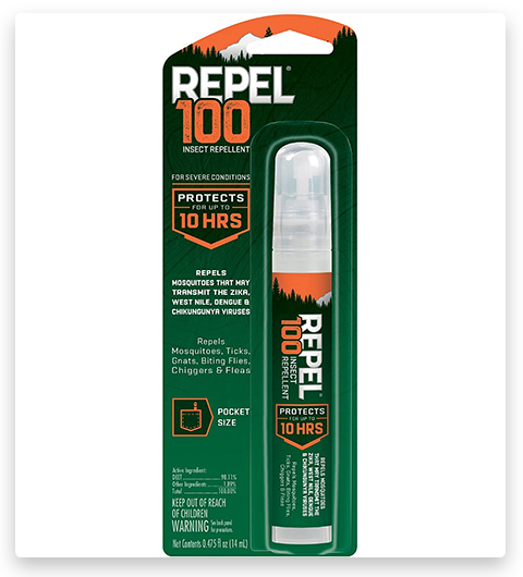 Repel 100 Repelente de Insectos, Spray de Bomba Tamaño Pluma