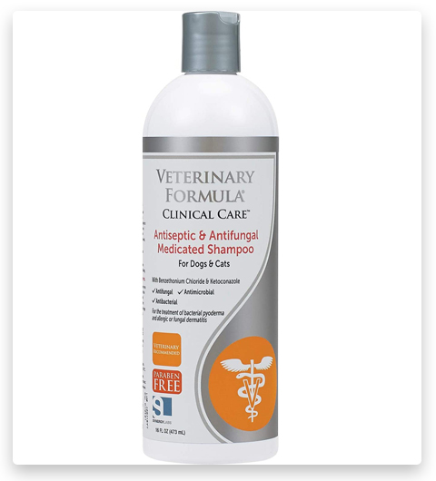 Veterinary Formula Clinical Care Antiseptisches und antifungales Shampoo für Hunde und Katzen