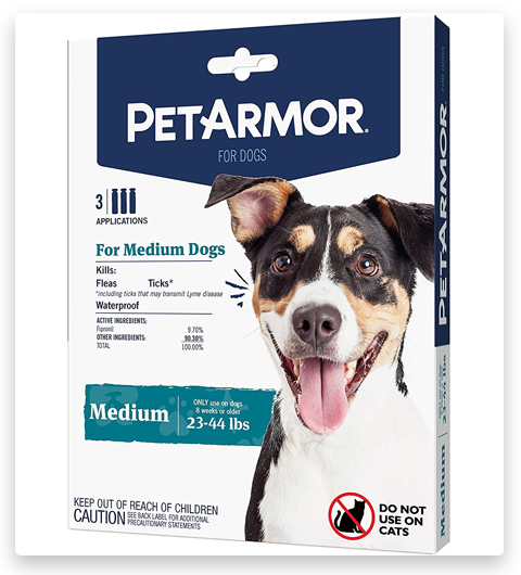 PetArmor Traitement contre les puces et les tiques pour les chiens moyens