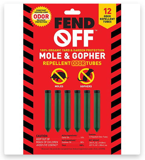 Fend Off Mole and Gopher Organic Odor Tubes