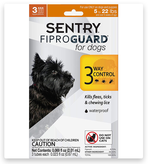 SENTRY Fiproguard Prevenzione contro pulci e zecche per cani