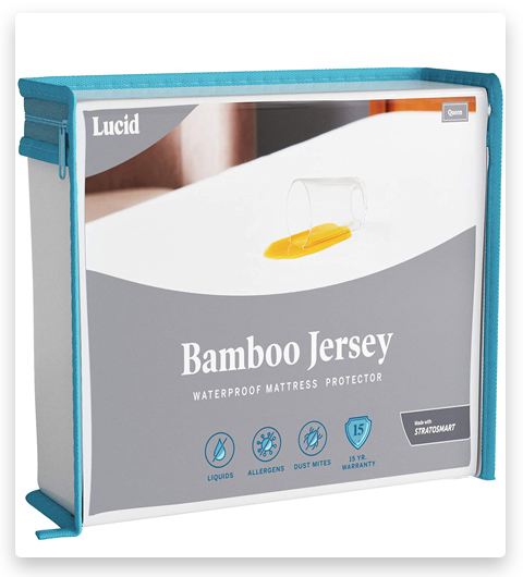 LUCID Premium Rayon from Bamboo Jersey Mattress Protector