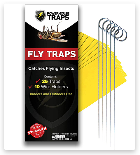 Trappole Powerhouse Trappole per mosche adesive gialle a doppia faccia