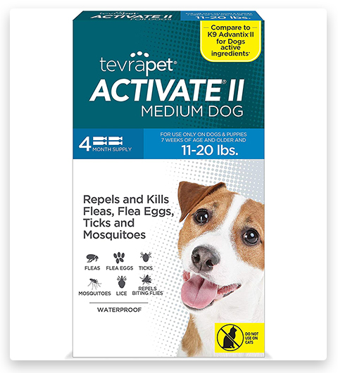 TevraPet Activate II Prevención de pulgas y garrapatas para perros