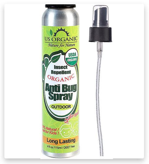 Repelente orgánico de mosquitos en aerosol para exteriores