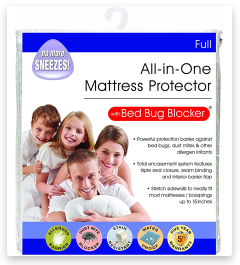 Bed Bug Blocker Hypoallergenic All In One Mattress Protector 
