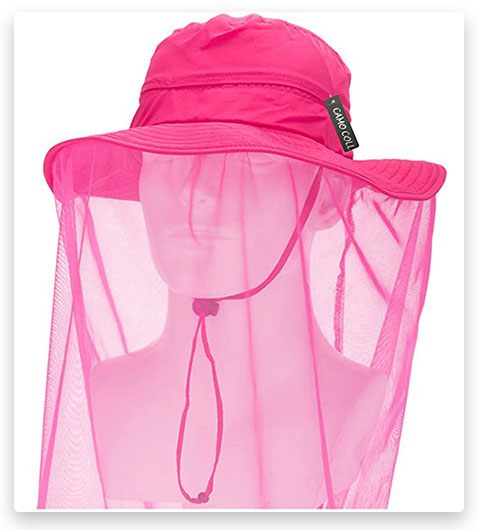 CAMO COLL Sombrero de máscara antimosquitos para exteriores con red de protección facial de malla
