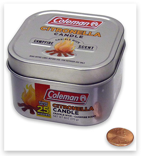 Coleman Citronella Candle Crackle Wooden Wick