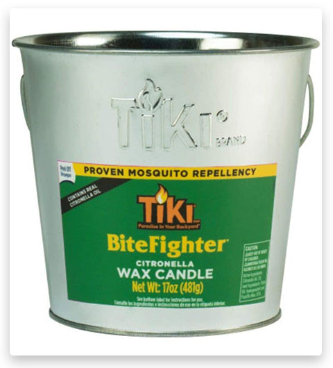 TIKI BiteFighter Galvanized Citronella Wax Candle